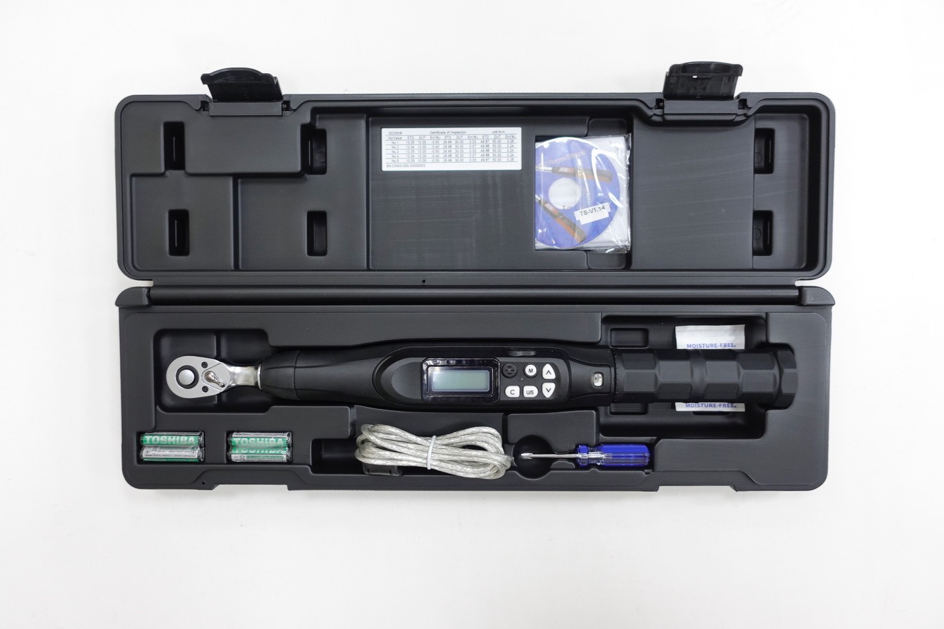 Fixed head memory presets digital torque wrench with 12 LEDs